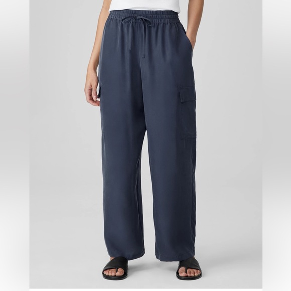 Eileen Washed Silk Cargo Pant